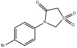 3-(4-BROMOPHENYL)-1LAMBDA6,3-THIAZOLANE-1,1,4-TRIONE 结构式