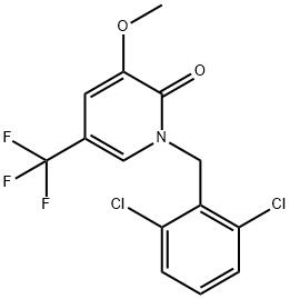 1-(2,6-DICHLOROBENZYL)-3-METHOXY-5-(TRIFLUOROMETHYL)-2(1H)-PYRIDINONE 结构式