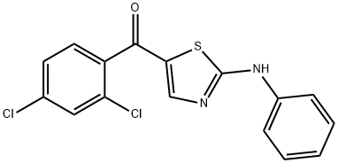 (2-ANILINO-1,3-THIAZOL-5-YL)(2,4-DICHLOROPHENYL)METHANONE 结构式