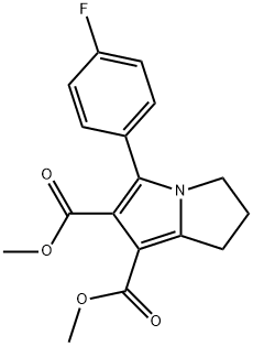 Dimethyl 5-(4-fluorophenyl)-2,3-dihydro-1H-pyrrolizine-6,7-dicarboxylate 结构式