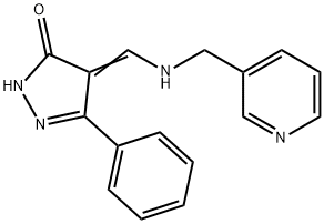5-PHENYL-4-([(3-PYRIDINYLMETHYL)AMINO]METHYLENE)-2,4-DIHYDRO-3H-PYRAZOL-3-ONE 结构式