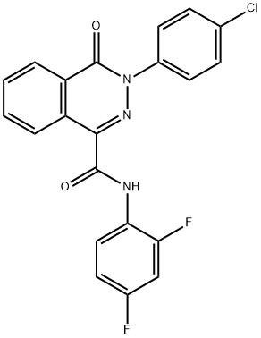 3-(4-CHLOROPHENYL)-N-(2,4-DIFLUOROPHENYL)-4-OXO-3,4-DIHYDRO-1-PHTHALAZINECARBOXAMIDE 结构式