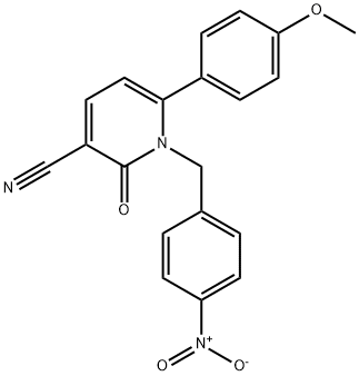 6-(4-METHOXYPHENYL)-1-(4-NITROBENZYL)-2-OXO-1,2-DIHYDRO-3-PYRIDINECARBONITRILE 结构式