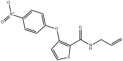 N-ALLYL-3-(4-NITROPHENOXY)-2-THIOPHENECARBOXAMIDE 结构式