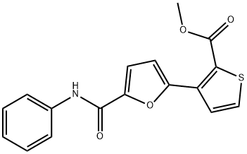 METHYL 3-[5-(ANILINOCARBONYL)-2-FURYL]-2-THIOPHENECARBOXYLATE 结构式