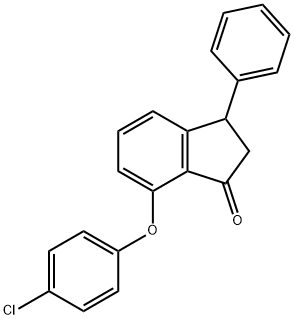 7-(4-CHLOROPHENOXY)-3-PHENYL-1-INDANONE 结构式