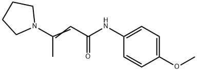 N-(4-METHOXYPHENYL)-3-(1-PYRROLIDINYL)-2-BUTENAMIDE 结构式