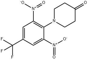 1-[2,6-DINITRO-4-(TRIFLUOROMETHYL)PHENYL]TETRAHYDRO-4(1H)-PYRIDINONE 结构式