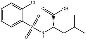 ((2-氯苯基)磺酰基)亮氨酸 结构式