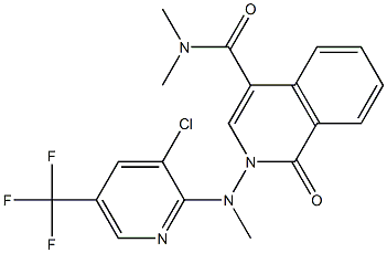 2-[[3-CHLORO-5-(TRIFLUOROMETHYL)-2-PYRIDINYL](METHYL)AMINO]-N,N-DIMETHYL-1-OXO-1,2-DIHYDRO-4-ISOQUINOLINECARBOXAMIDE 结构式