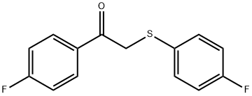 1-(4-FLUOROPHENYL)-2-[(4-FLUOROPHENYL)SULFANYL]-1-ETHANONE 结构式
