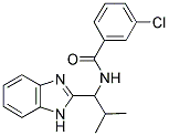 N-[1-(1H-1,3-BENZIMIDAZOL-2-YL)-2-METHYLPROPYL]-3-CHLOROBENZENECARBOXAMIDE 结构式