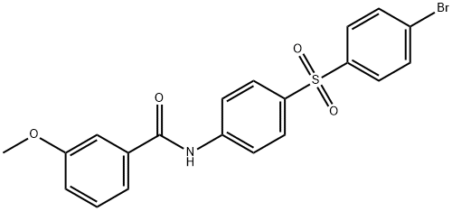 N-(4-[(4-BROMOPHENYL)SULFONYL]PHENYL)-3-METHOXYBENZENECARBOXAMIDE 结构式