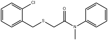 2-[(2-CHLOROBENZYL)SULFANYL]-N-METHYL-N-PHENYLACETAMIDE 结构式