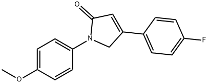 4-(4-FLUOROPHENYL)-1-(4-METHOXYPHENYL)-1,5-DIHYDRO-2H-PYRROL-2-ONE 结构式