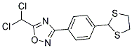 5-(DICHLOROMETHYL)-3-[4-(1,3-DITHIOLAN-2-YL)PHENYL]-1,2,4-OXADIAZOLE 结构式