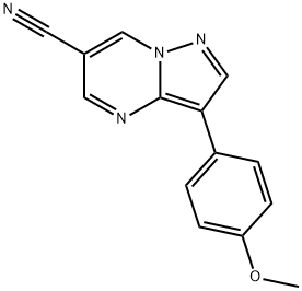 3-(4-METHOXYPHENYL)PYRAZOLO[1,5-A]PYRIMIDINE-6-CARBONITRILE 结构式