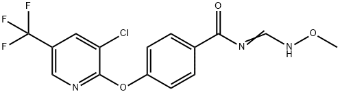 4-([3-CHLORO-5-(TRIFLUOROMETHYL)-2-PYRIDINYL]OXY)-N-[(METHOXYIMINO)METHYL]BENZENECARBOXAMIDE 结构式
