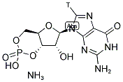 GUANOSINE 3',5'-CYCLIC PHOSPHATE, AMMONIUM SALT, [8-3H]- 结构式