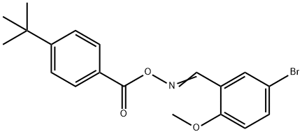4-BROMO-2-[(([4-(TERT-BUTYL)BENZOYL]OXY)IMINO)METHYL]-1-METHOXYBENZENE 结构式