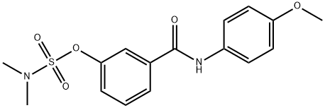 3-[(4-METHOXYANILINO)CARBONYL]PHENYL-N,N-DIMETHYLSULFAMATE 结构式