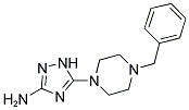 5-(4-BENZYLPIPERAZINO)-1H-1,2,4-TRIAZOL-3-AMINE 结构式