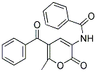 N-(5-BENZOYL-6-METHYL-2-OXO-2H-PYRAN-3-YL)BENZENECARBOXAMIDE 结构式