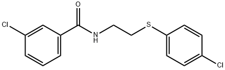 3-CHLORO-N-(2-[(4-CHLOROPHENYL)SULFANYL]ETHYL)BENZENECARBOXAMIDE 结构式