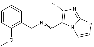 N-[(6-Chloroimidazo[2,1-b][1,3]thiazol-5-yl)methylene](2-methoxyphenyl)methanamine 结构式