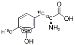 L-DOPA (2,3-13C2,4-HYDROXY-18O) 结构式