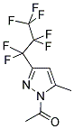 1-(5-甲基-3-(全氟丙基)-1H-吡唑-1-基)乙-1-酮 结构式