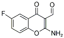 2-AMINO-6-FLUORO-4-OXO-4H-CHROMENE-3-CARBALDEHYDE 结构式