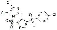 4,5-DICHLORO-1-((4-[(4-CHLOROPHENYL)SULFONYL]-3-METHYL-2-THIENYL)SULFONYL)-1H-IMIDAZOLE 结构式