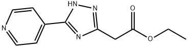 2-(3-(吡啶-4-基)-1H-1,2,4-三唑-5-基)乙酸乙酯 结构式