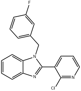 2-(2-CHLORO-3-PYRIDINYL)-1-(3-FLUOROBENZYL)-1H-1,3-BENZIMIDAZOLE 结构式