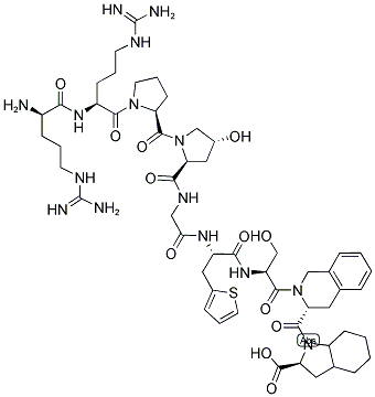 H-D-ARG-ARG-PRO-HYP-GLY-THI-SER-D-TIC-OIC-OH 结构式