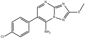 6-(4-CHLOROPHENYL)-2-(METHYLSULFANYL)[1,2,4]TRIAZOLO[1,5-A]PYRIMIDIN-7-AMINE 结构式