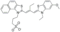 3-(3-SULFOPROPYL)-2-(2-[(3-ETHYL-5-METHOXY-2,3-DIHYDRO-BENZOTHIAZOL-2-YLIDENE)-METHYL]-1-BUTENYL)-NAPHTHO[1,2-D]THIAZOLIUM INNER SALT 结构式