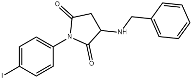 3-(BENZYLAMINO)-1-(4-IODOPHENYL)DIHYDRO-1H-PYRROLE-2,5-DIONE 结构式