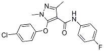 5-(4-CHLOROPHENOXY)-N-(4-FLUOROPHENYL)-1,3-DIMETHYL-1H-PYRAZOLE-4-CARBOXAMIDE 结构式