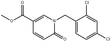 METHYL 1-(2,4-DICHLOROBENZYL)-6-OXO-1,6-DIHYDRO-3-PYRIDINECARBOXYLATE 结构式
