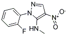 1-(2-FLUOROPHENYL)-N-METHYL-4-NITRO-1H-PYRAZOL-5-AMINE 结构式