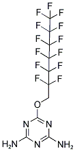 6-[(2,2,3,3,4,4,5,5,6,6,7,7,7-TRIDECAFLUOROHEPTYL)OXY]-1,3,5-TRIAZINE-2,4-DIAMINE 结构式