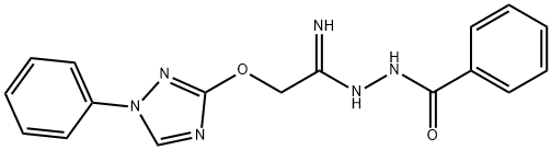 N'-(2-[(1-PHENYL-1H-1,2,4-TRIAZOL-3-YL)OXY]ETHANIMIDOYL)BENZENECARBOHYDRAZIDE 结构式