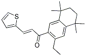 1-(3-ETHYL-5,5,8,8-TETRAMETHYL-5,6,7,8-TETRAHYDRONAPHTHALEN-2-YL)-3-(2-THIENYL)PROP-2-EN-1-ONE 结构式