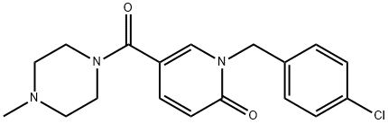 1-(4-CHLOROBENZYL)-5-[(4-METHYLPIPERAZINO)CARBONYL]-2(1H)-PYRIDINONE 结构式