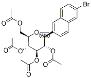 6-BROMO-2-NAPHTHYL-B-D-TETRAACETYLGLUCOPYRANOSIDE 结构式