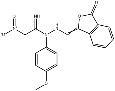 N''-(4-METHOXYPHENYL)-2-NITRO-N'-([3-OXO-2-BENZOFURAN-1(3H)-YLIDEN]METHYL)ETHANIMIDOHYDRAZIDE 结构式