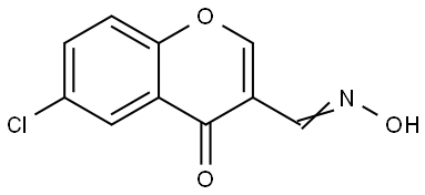 6-Chloro-4-oxo-4H-chromene-3-carbaldehyde oxime 结构式