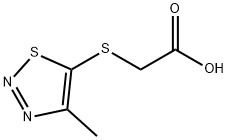 2-[(4-METHYL-1,2,3-THIADIAZOL-5-YL)SULFANYL]ACETIC ACID 结构式